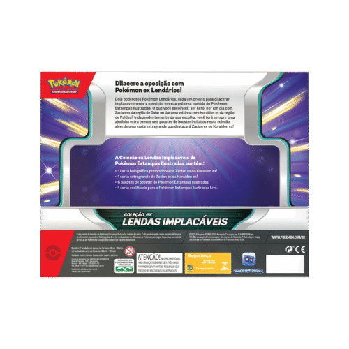 Box Azul Lendas Implacáveis - Zacian Pokémon TCG
