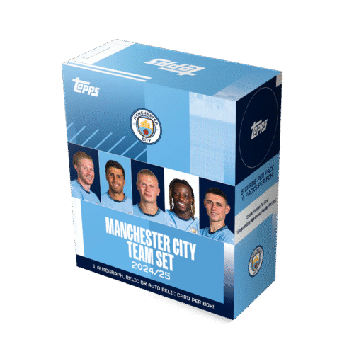 Manchester City Team Set 2024/25 - 1 Autógrafo ou Relíquia por Box - Topps Importado