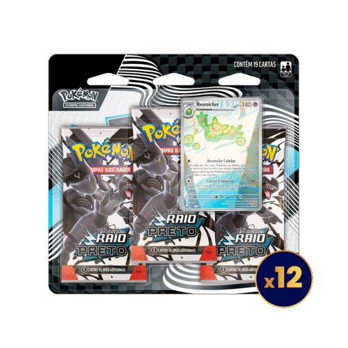 CASE de Blister Triplo - Raio Preto - Pokémon TCG